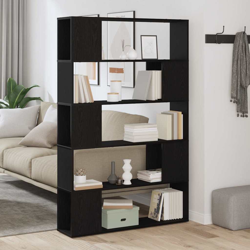 Tv-meubelset Zwart Eiken 100 x 24 x 155 cm Bewerkt hout is nu te koop bij PeponiXL, paradijselijk wonen!