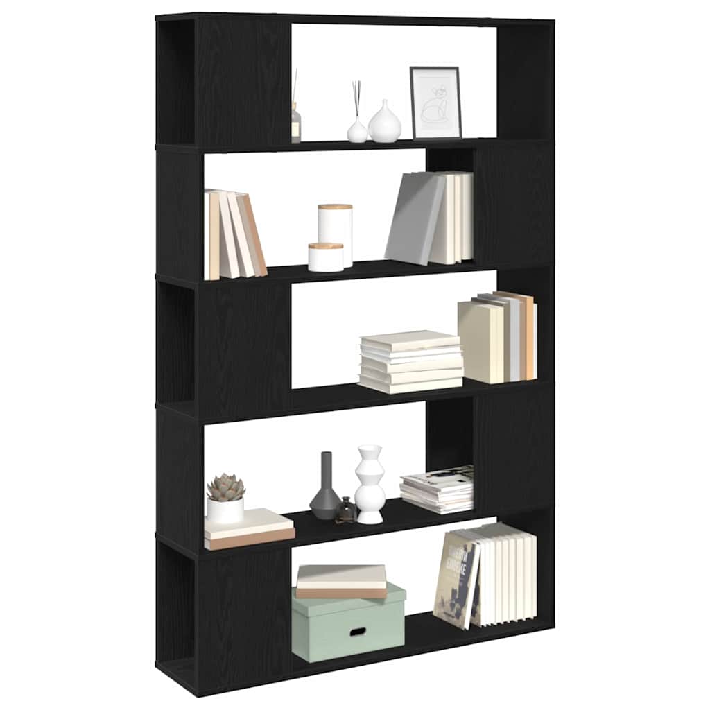 Tv-meubelset Zwart Eiken 100 x 24 x 155 cm Bewerkt hout is nu te koop bij PeponiXL, paradijselijk wonen!