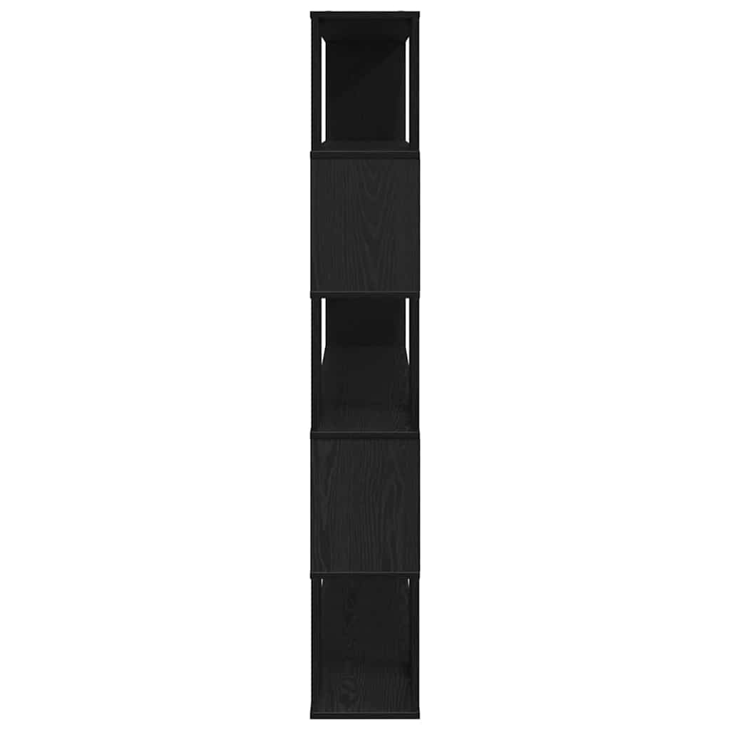 Tv-meubelset Zwart Eiken 100 x 24 x 155 cm Bewerkt hout is nu te koop bij PeponiXL, paradijselijk wonen!