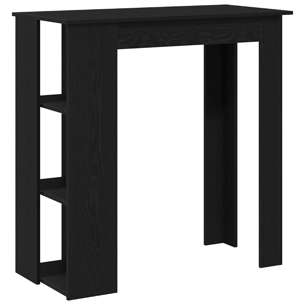 Bartafel met plank Zwart Eiken 102 x 50 x 103,5 cm Bewerkt hout is nu te koop bij PeponiXL, paradijselijk wonen!
