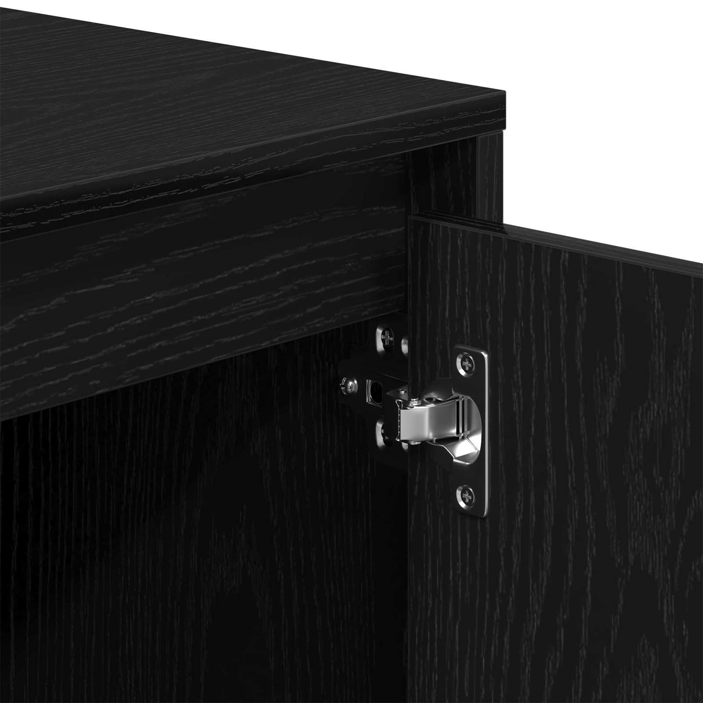 TV-kast Zwart Eiken 102 x 37,5 x 52,5 cm Bewerkt hout is nu te koop bij PeponiXL, paradijselijk wonen!