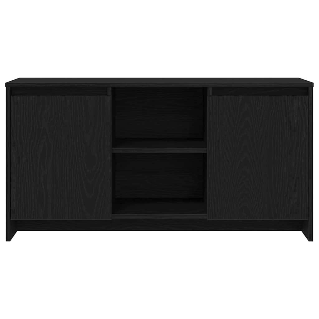 TV-kast Zwart Eiken 102 x 37,5 x 52,5 cm Bewerkt hout is nu te koop bij PeponiXL, paradijselijk wonen!