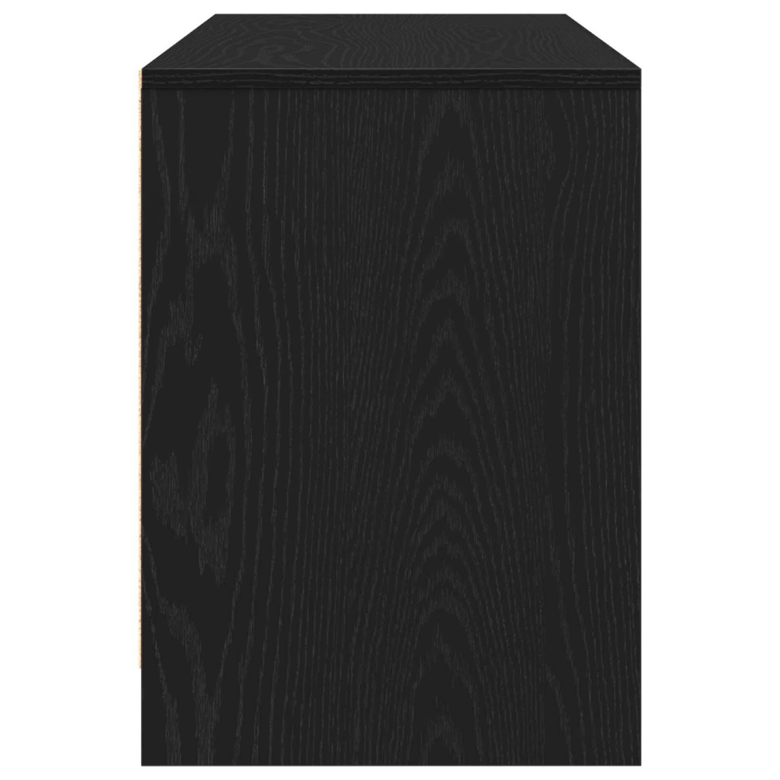 TV-kast Zwart Eiken 102 x 37,5 x 52,5 cm Bewerkt hout is nu te koop bij PeponiXL, paradijselijk wonen!