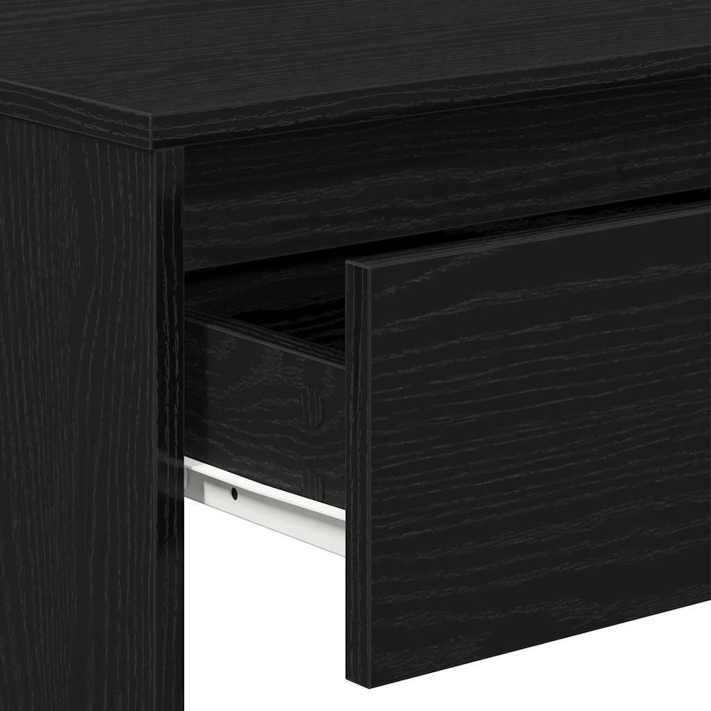 Wandtafel Zwart Eiken 100 x 35 x 76,5 cm Bewerkt hout is nu te koop bij PeponiXL, paradijselijk wonen!