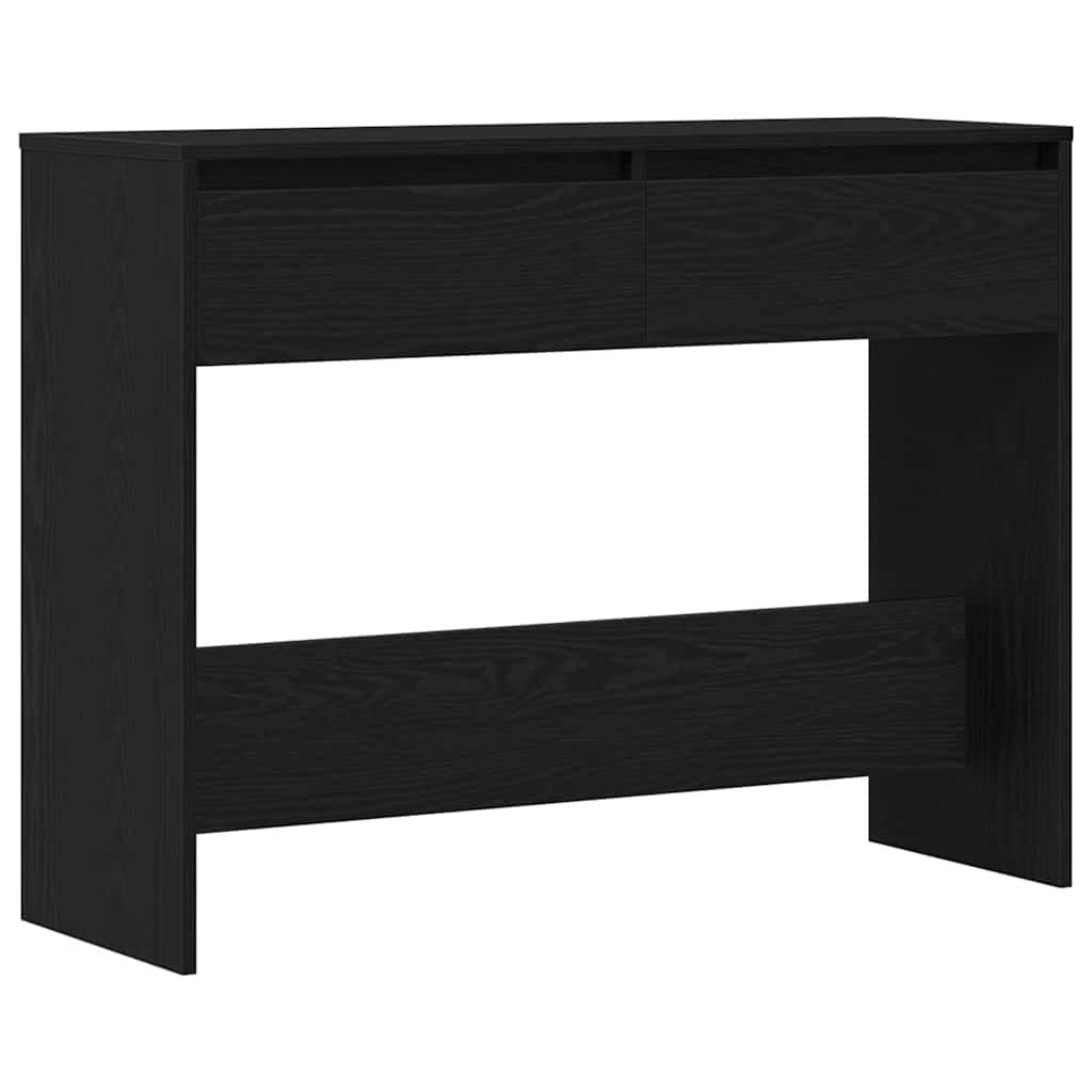 Wandtafel Zwart Eiken 100 x 35 x 76,5 cm Bewerkt hout is nu te koop bij PeponiXL, paradijselijk wonen!