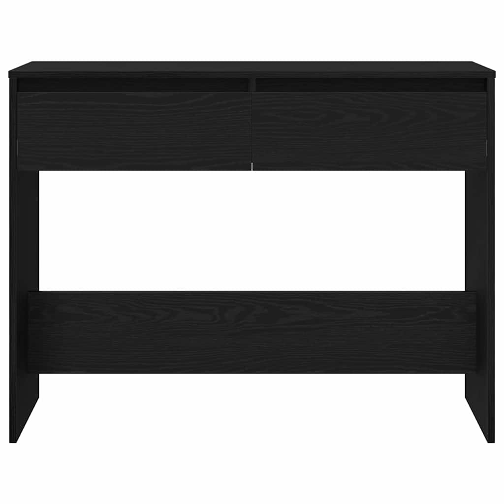 Wandtafel Zwart Eiken 100 x 35 x 76,5 cm Bewerkt hout is nu te koop bij PeponiXL, paradijselijk wonen!