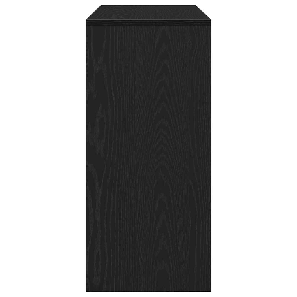 Wandtafel Zwart Eiken 100 x 35 x 76,5 cm Bewerkt hout is nu te koop bij PeponiXL, paradijselijk wonen!