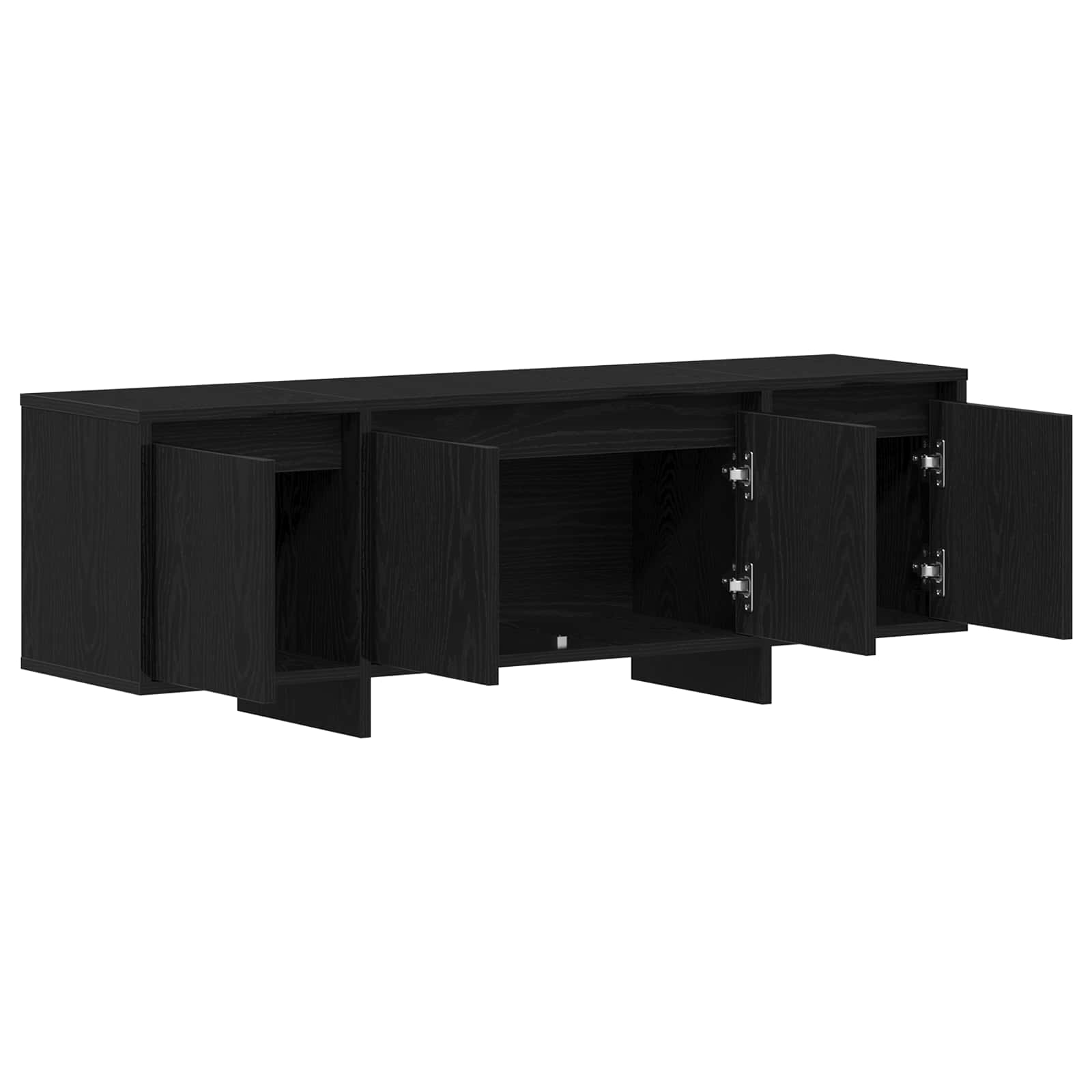 TV-kast Zwart Eiken 120 x 30 x 40,5 cm Bewerkt hout is nu te koop bij PeponiXL, paradijselijk wonen!