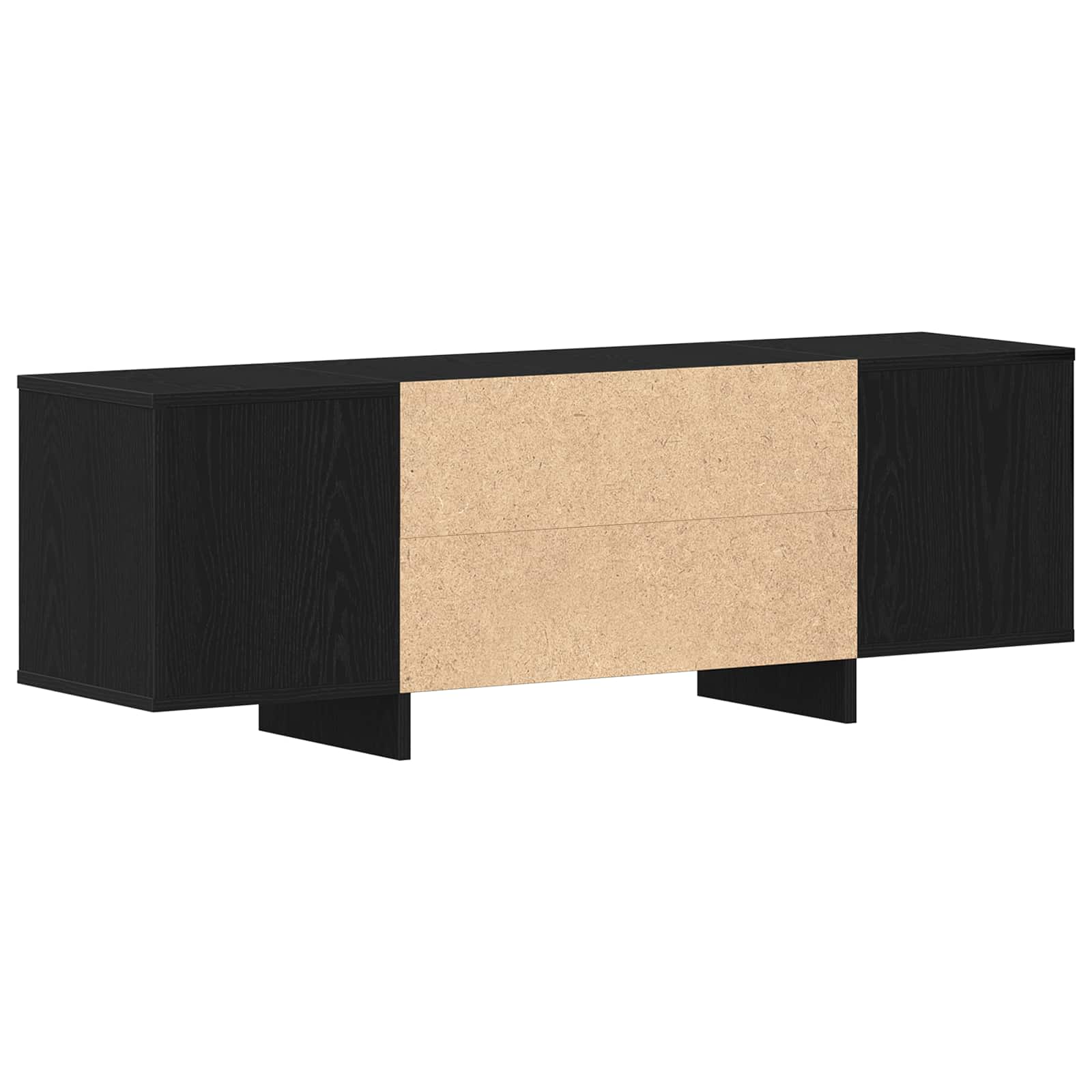 TV-kast Zwart Eiken 120 x 30 x 40,5 cm Bewerkt hout is nu te koop bij PeponiXL, paradijselijk wonen!