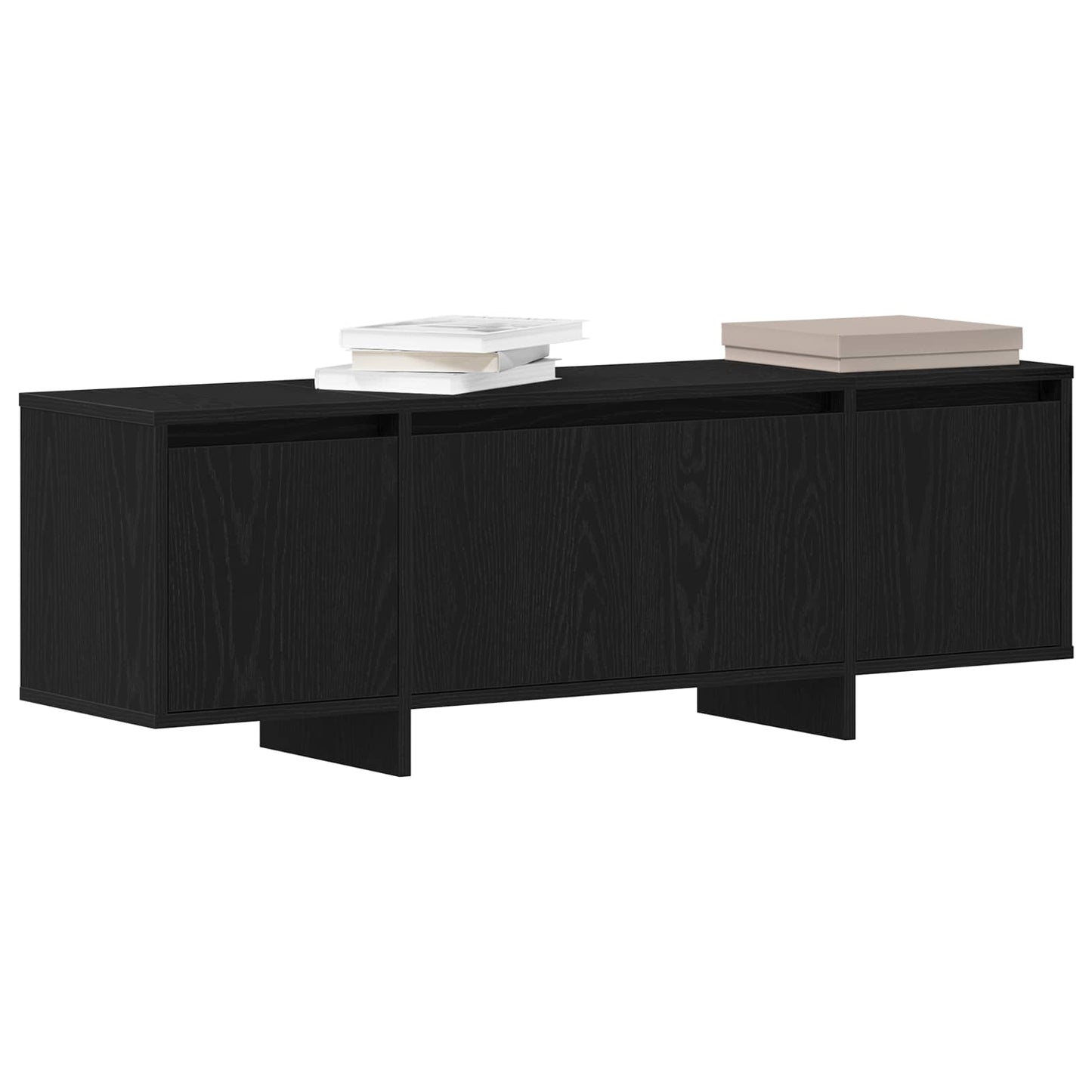 TV-kast Zwart Eiken 120 x 30 x 40,5 cm Bewerkt hout is nu te koop bij PeponiXL, paradijselijk wonen!