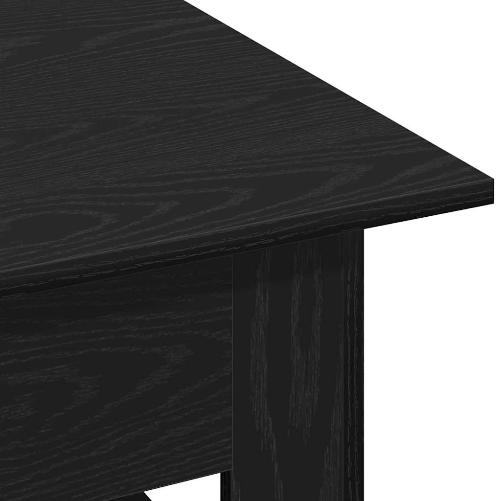 Salontafel Zwart Eiken 102 x 55 x 42 cm Bewerkt hout is nu te koop bij PeponiXL, paradijselijk wonen!