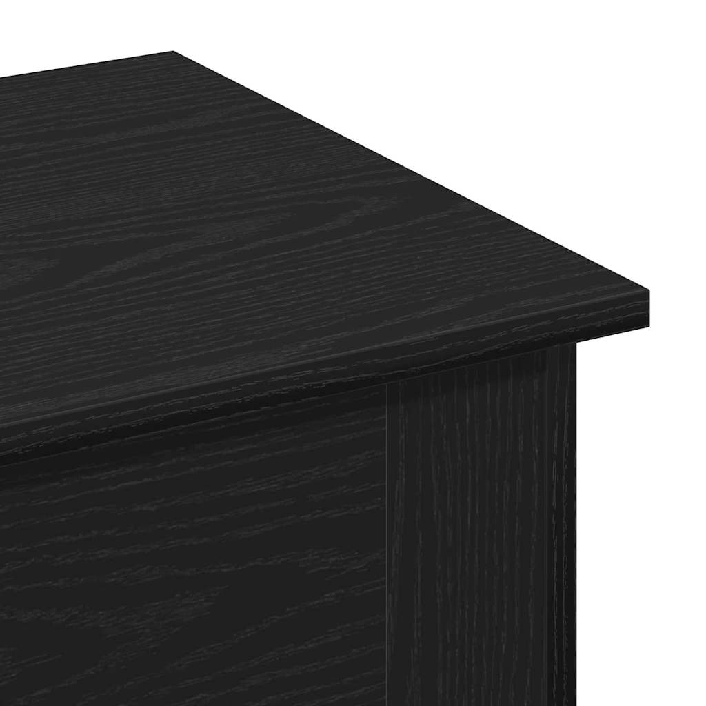 Salontafel Zwart Eiken 40 x 40 x 42 cm Bewerkt hout is nu te koop bij PeponiXL, paradijselijk wonen!