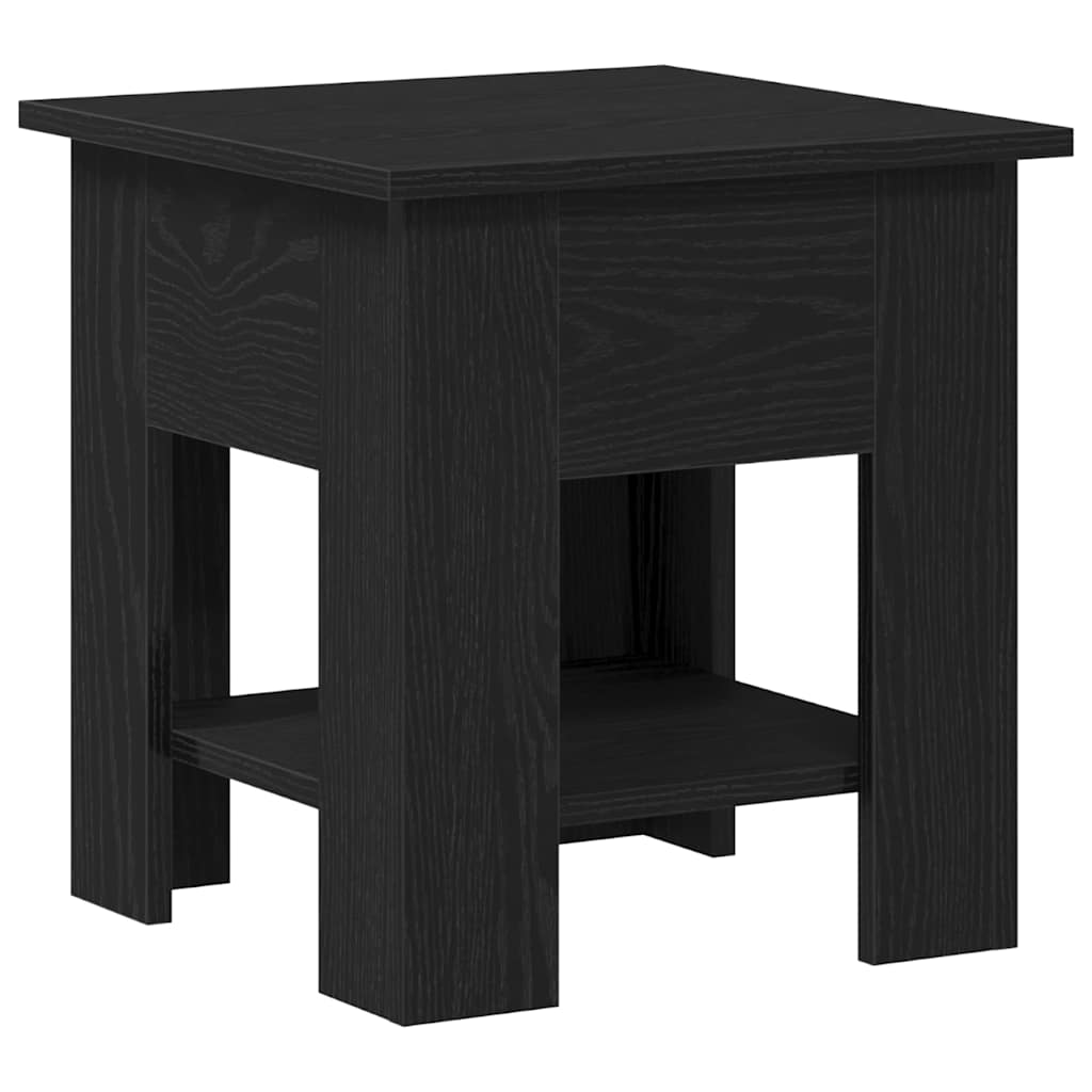 Salontafel Zwart Eiken 40 x 40 x 42 cm Bewerkt hout is nu te koop bij PeponiXL, paradijselijk wonen!