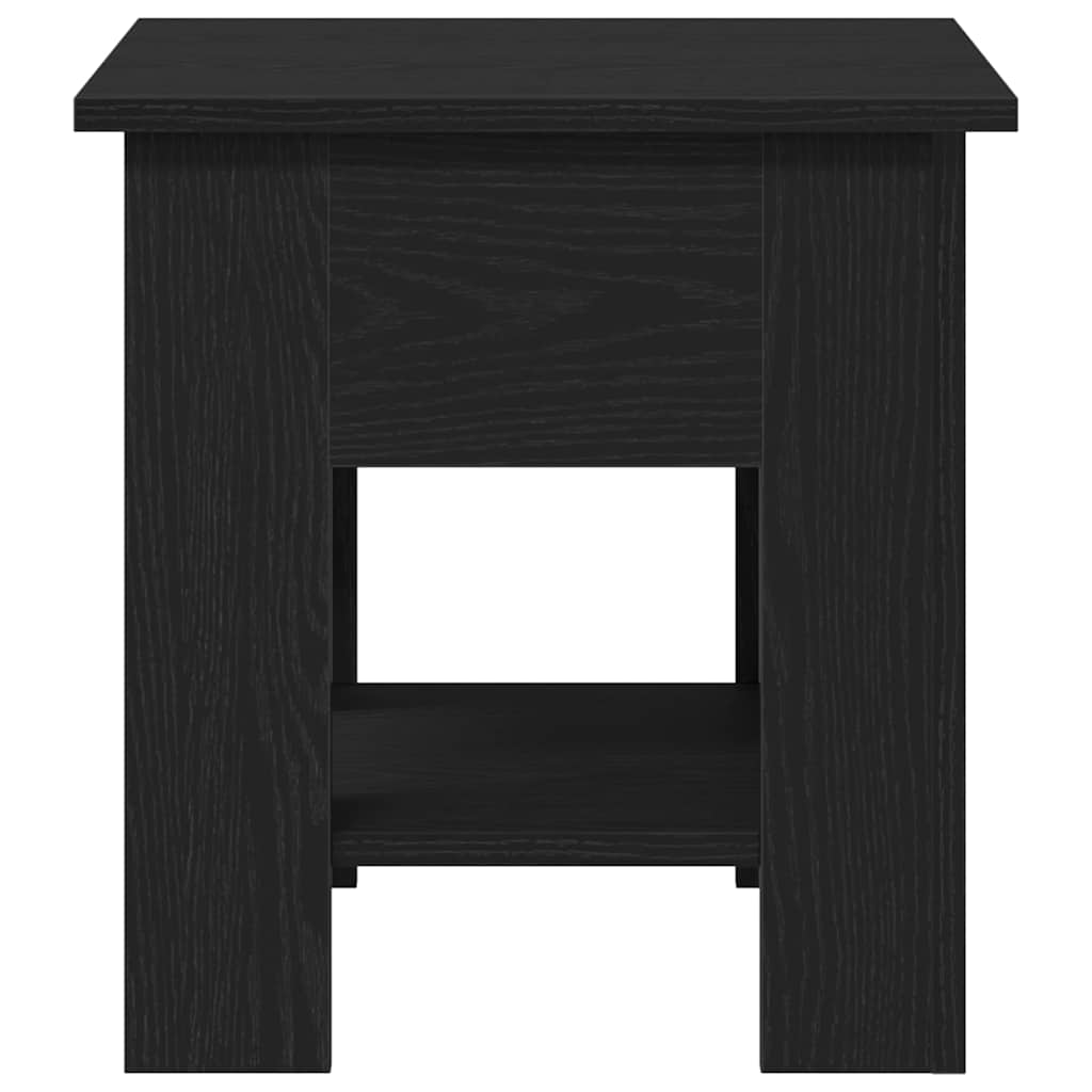 Salontafel Zwart Eiken 40 x 40 x 42 cm Bewerkt hout is nu te koop bij PeponiXL, paradijselijk wonen!