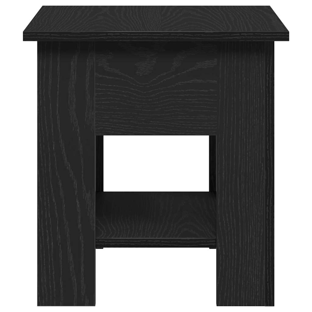 Salontafel Zwart Eiken 40 x 40 x 42 cm Bewerkt hout is nu te koop bij PeponiXL, paradijselijk wonen!