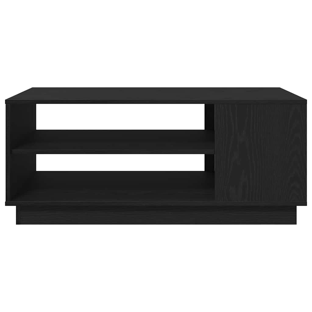 Salontafel Zwart Eiken 102 x 55 x 43 cm Bewerkt hout is nu te koop bij PeponiXL, paradijselijk wonen!