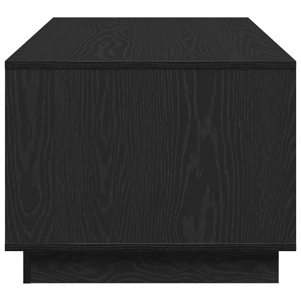 Salontafel Zwart Eiken 102 x 55 x 43 cm Bewerkt hout is nu te koop bij PeponiXL, paradijselijk wonen!