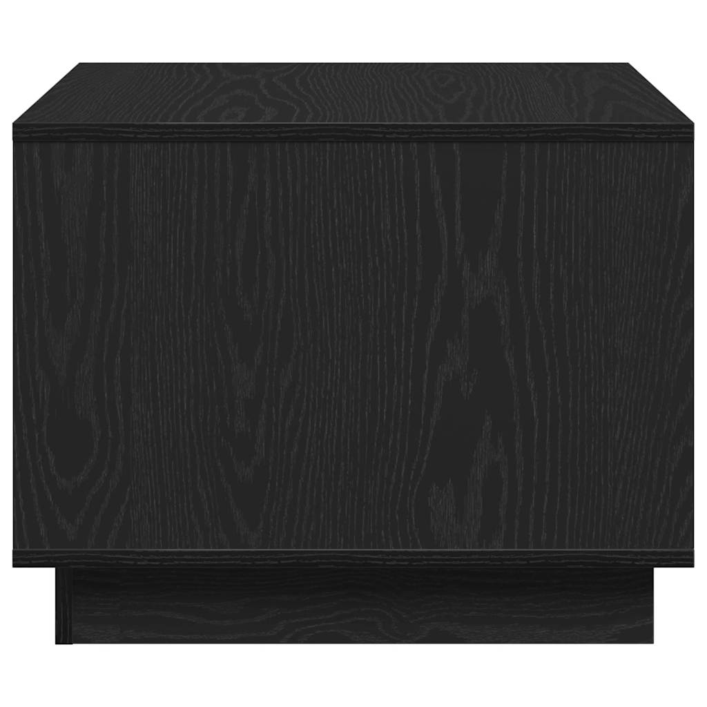 Salontafel Zwart Eiken 55 x 55 x 42 cm Bewerkt hout is nu te koop bij PeponiXL, paradijselijk wonen!