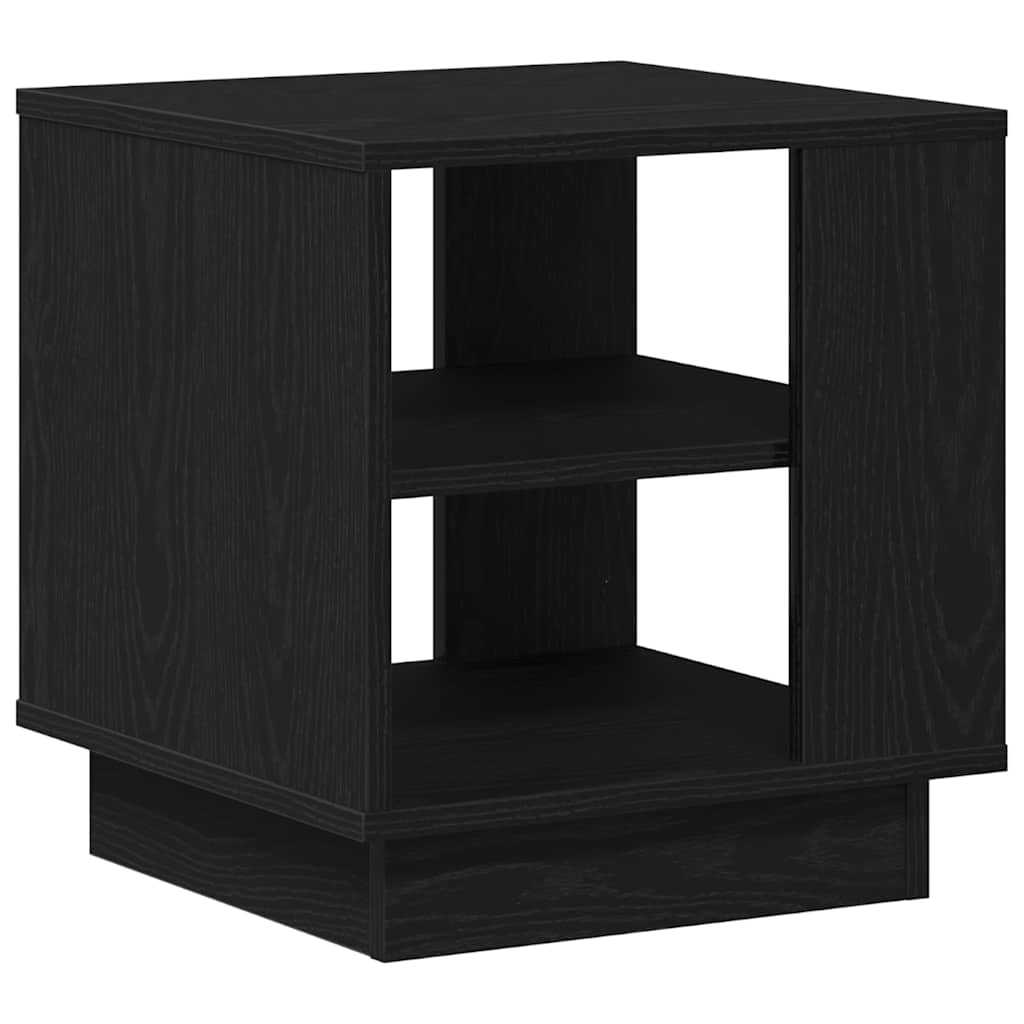 Salontafel Zwart Eiken 40 x 40 x 43 cm Bewerkt hout is nu te koop bij PeponiXL, paradijselijk wonen!