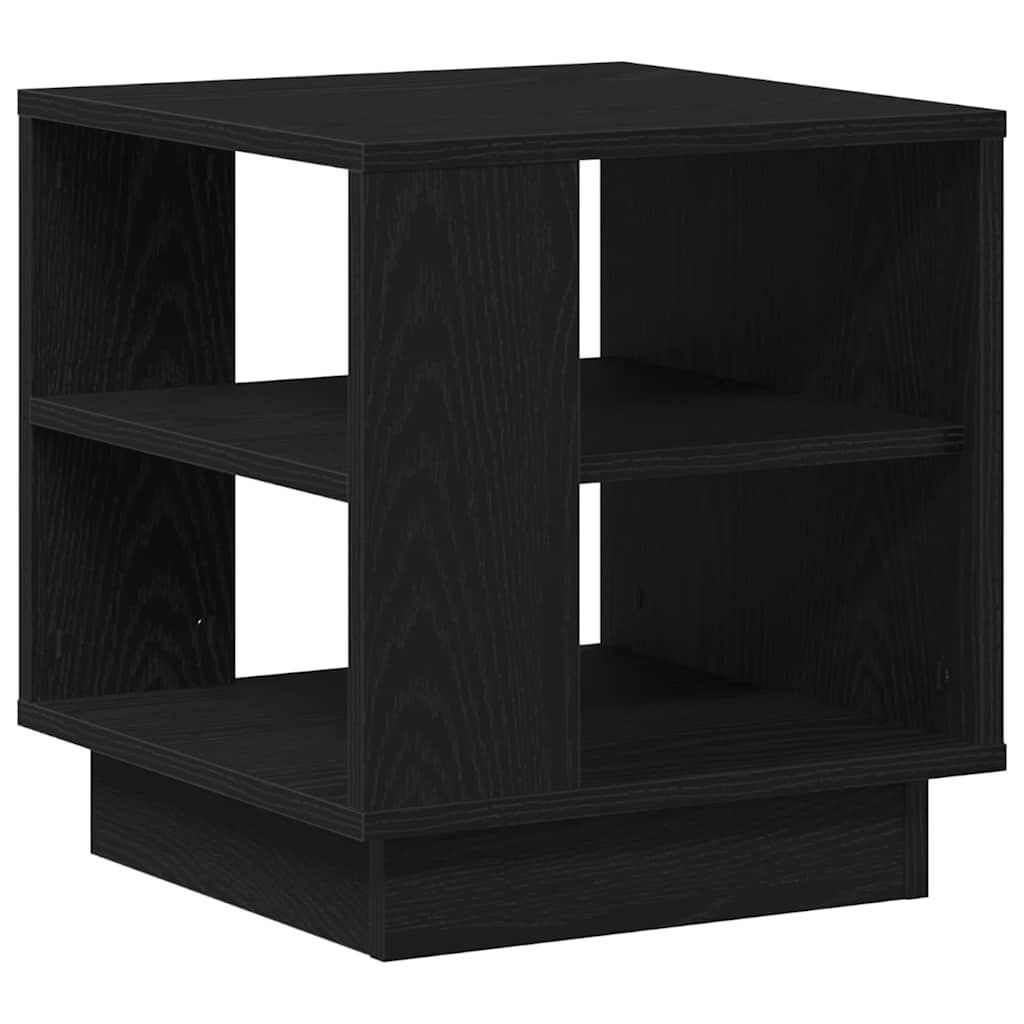 Salontafel Zwart Eiken 40 x 40 x 43 cm Bewerkt hout is nu te koop bij PeponiXL, paradijselijk wonen!