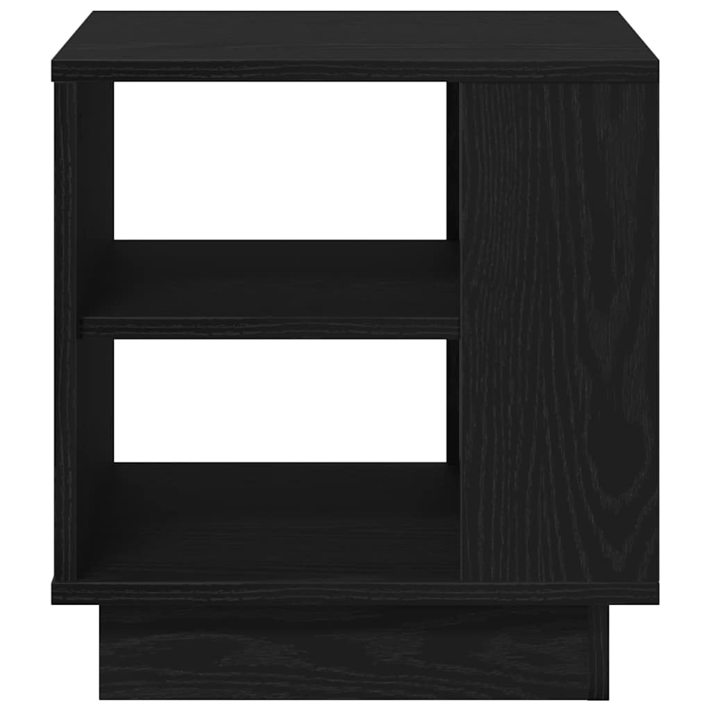 Salontafel Zwart Eiken 40 x 40 x 43 cm Bewerkt hout is nu te koop bij PeponiXL, paradijselijk wonen!