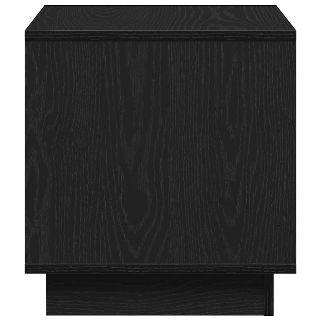 Salontafel Zwart Eiken 40 x 40 x 43 cm Bewerkt hout is nu te koop bij PeponiXL, paradijselijk wonen!