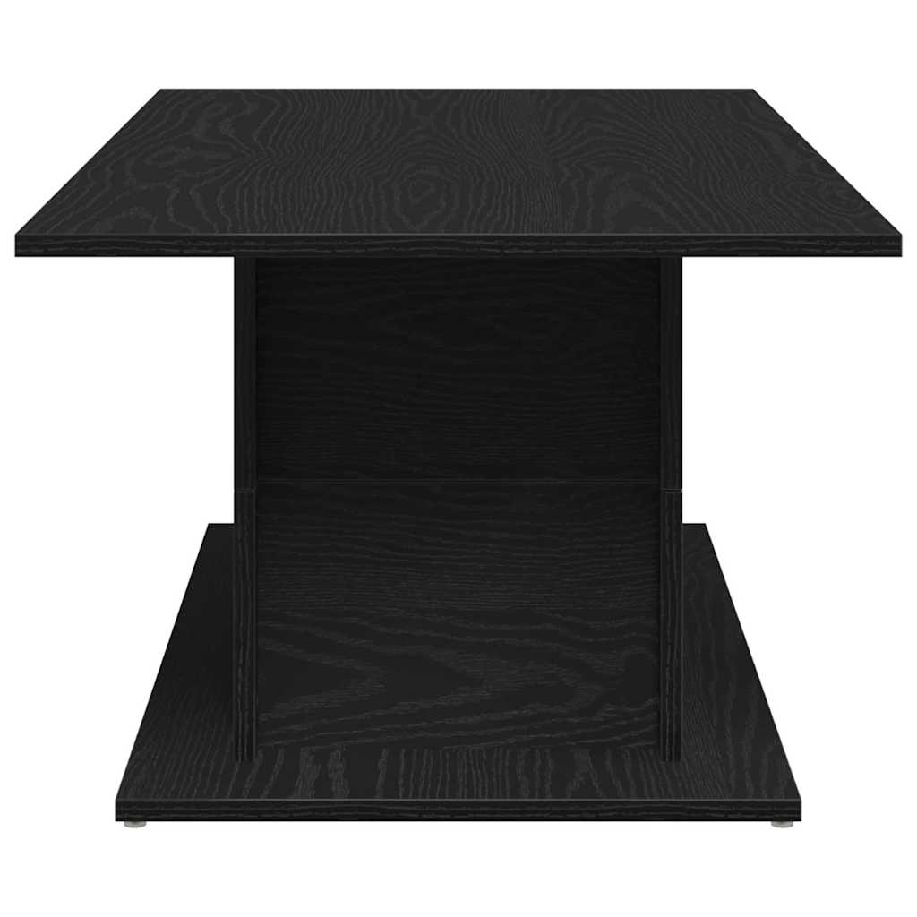 Salontafel Zwart Eiken 102 x 55,5 x 40 cm Bewerkt hout is nu te koop bij PeponiXL, paradijselijk wonen!