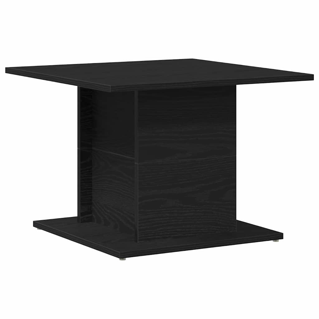 Salontafel Zwart Eiken 55,5 x 55,5 x 40 cm Bewerkt hout is nu te koop bij PeponiXL, paradijselijk wonen!