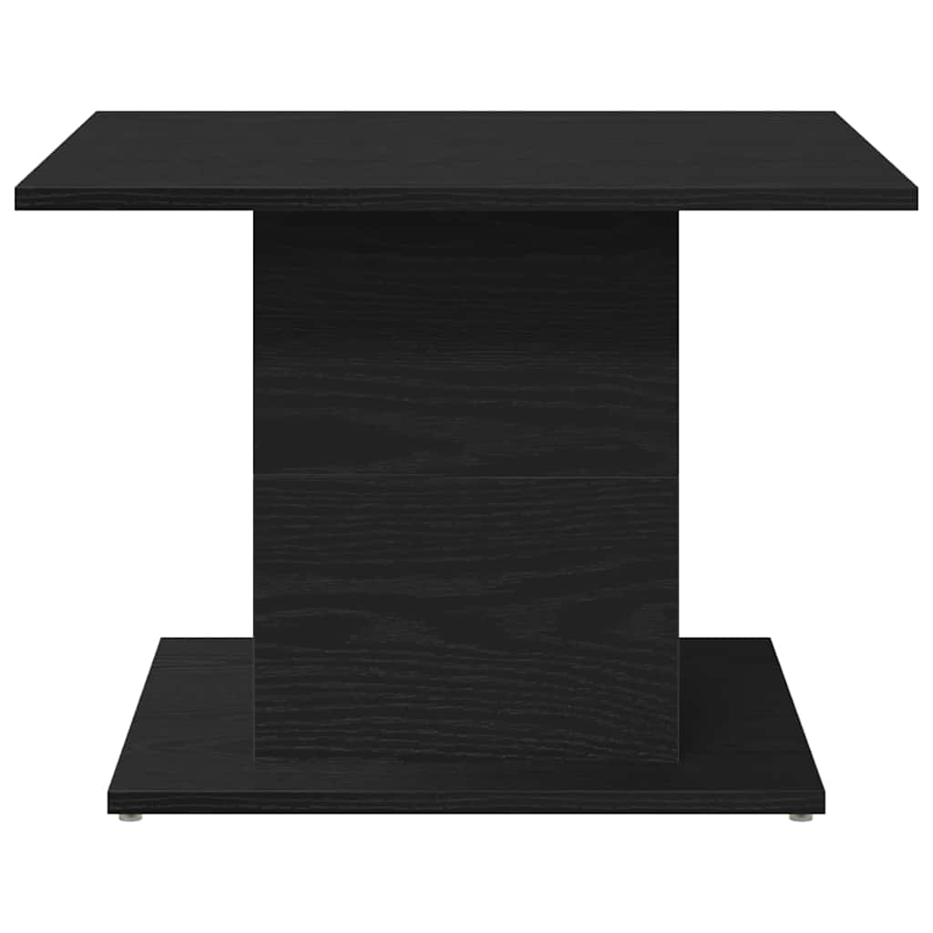 Salontafel Zwart Eiken 55,5 x 55,5 x 40 cm Bewerkt hout is nu te koop bij PeponiXL, paradijselijk wonen!