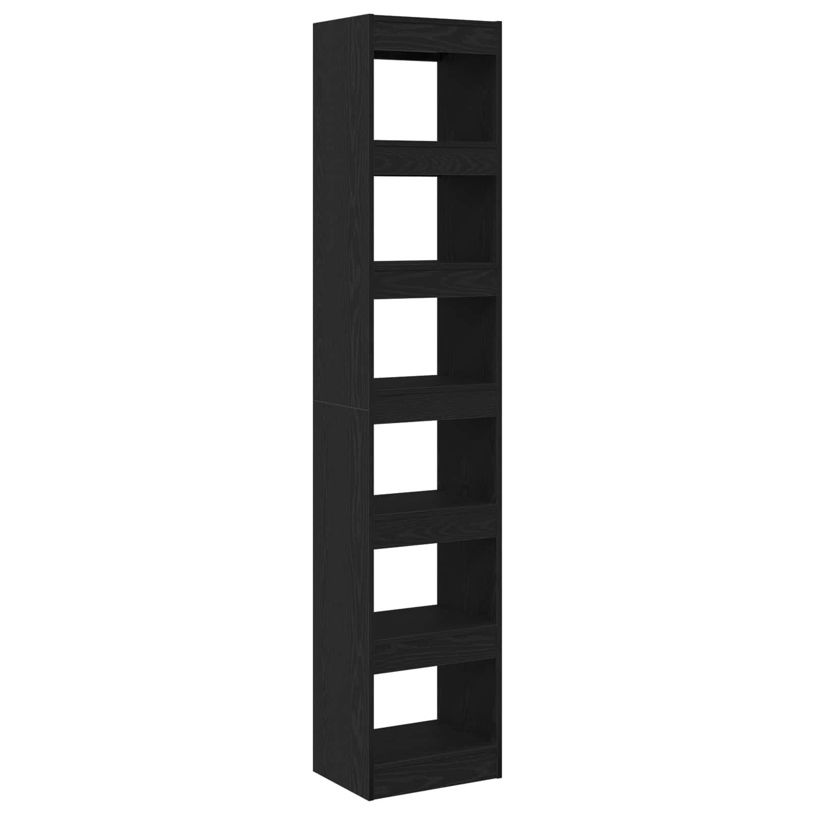 Boekenkast Zwart Eiken 40 x 30 x 198 cm Bewerkt hout is nu te koop bij PeponiXL, paradijselijk wonen!