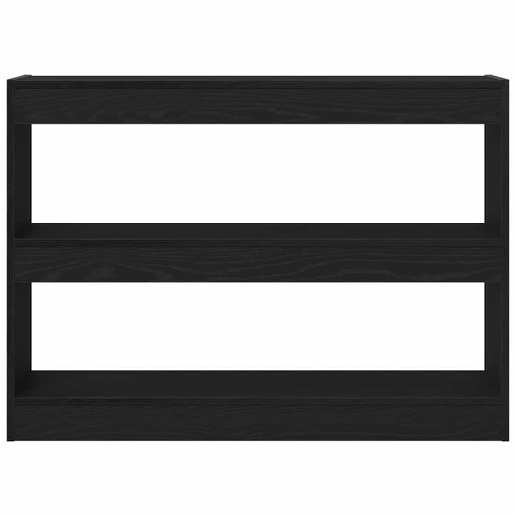 Boekenkast Zwart Eiken 100 x 30 x 72 cm Bewerkt hout is nu te koop bij PeponiXL, paradijselijk wonen!