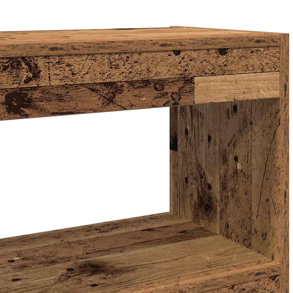 Boekenkast Oud hout 100 x 30 x 103 cm Bewerkt hout is nu te koop bij PeponiXL, paradijselijk wonen!