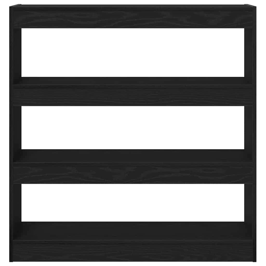 Boekenkast Zwart Eiken 100 x 30 x 103 cm Bewerkt hout is nu te koop bij PeponiXL, paradijselijk wonen!
