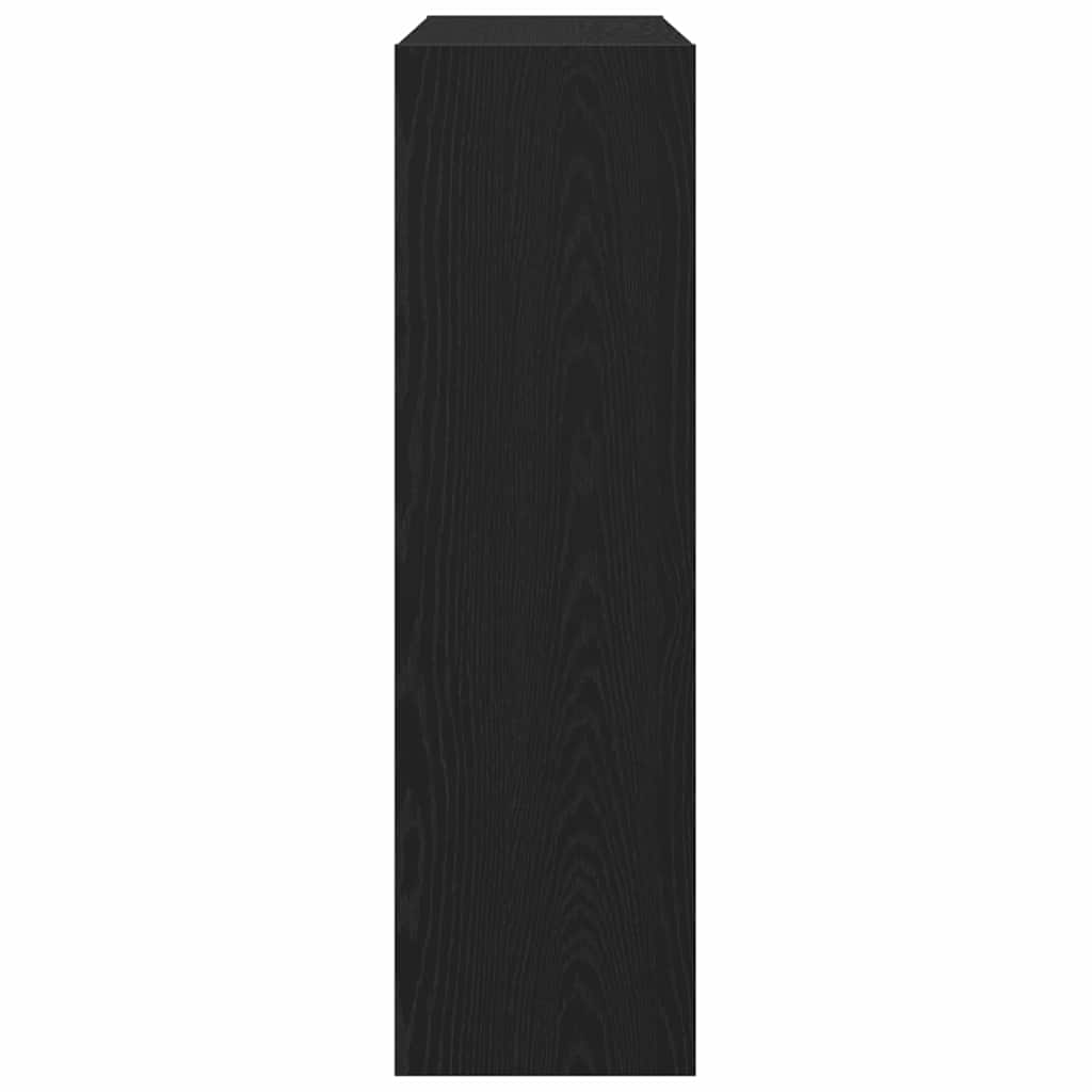 Boekenkast Zwart Eiken 100 x 30 x 103 cm Bewerkt hout is nu te koop bij PeponiXL, paradijselijk wonen!