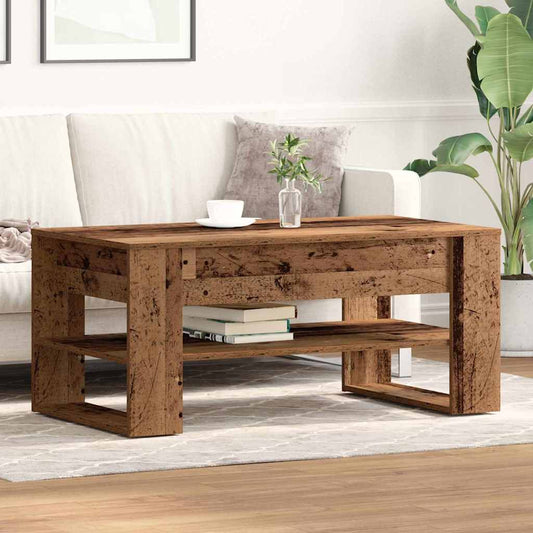 Salontafel Oud Hout 102 x 55 x 45 cm Bewerkt hout is nu te koop bij PeponiXL, paradijselijk wonen!