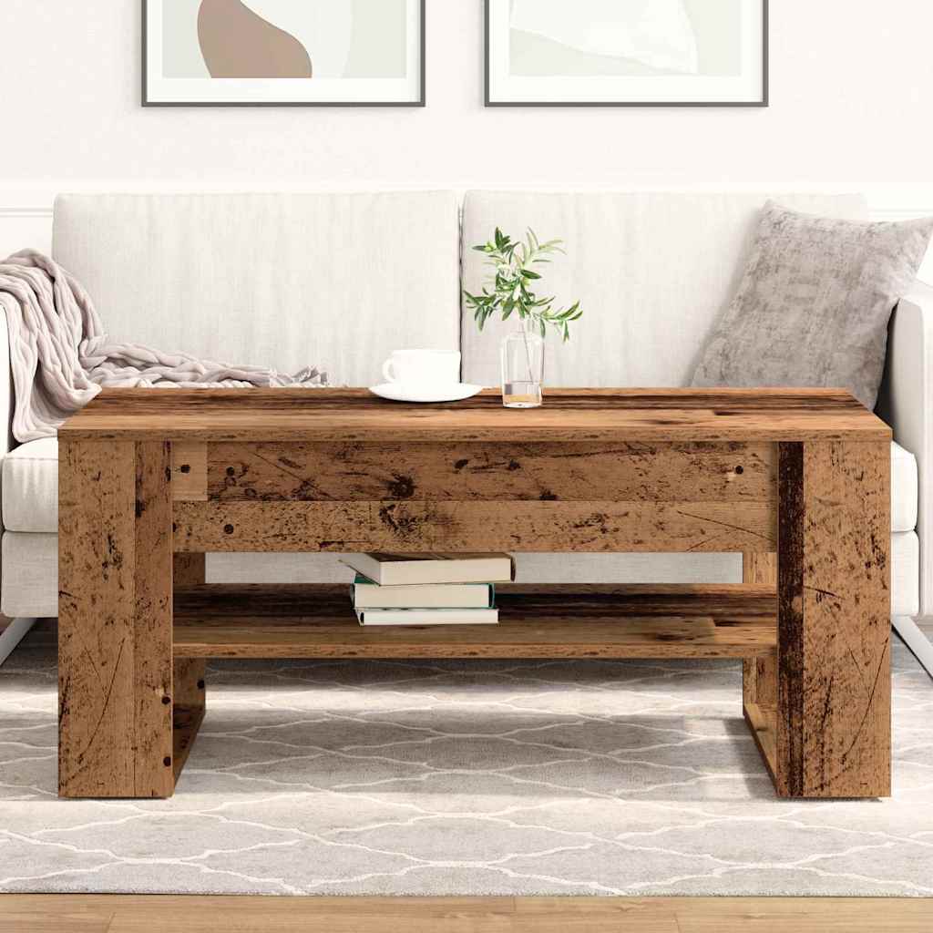Salontafel Oud Hout 102 x 55 x 45 cm Bewerkt hout is nu te koop bij PeponiXL, paradijselijk wonen!
