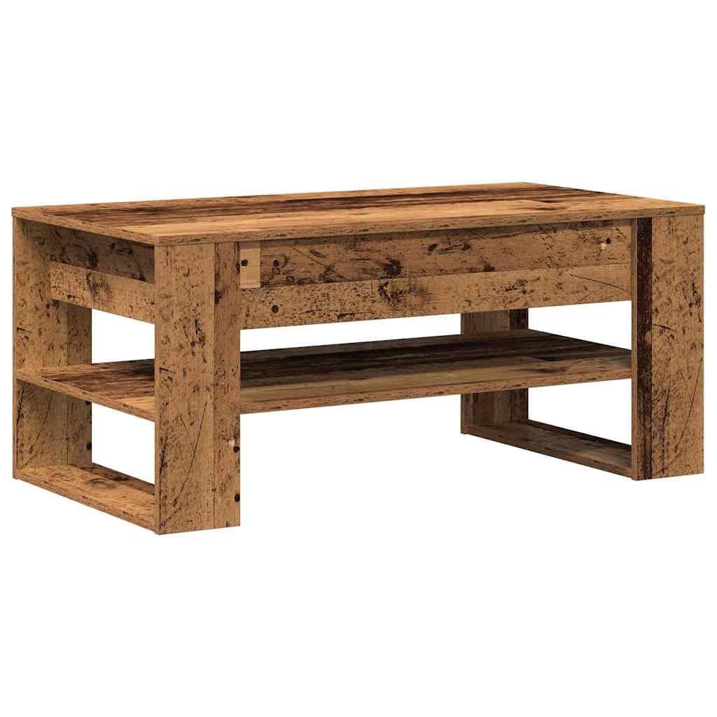 Salontafel Oud Hout 102 x 55 x 45 cm Bewerkt hout is nu te koop bij PeponiXL, paradijselijk wonen!