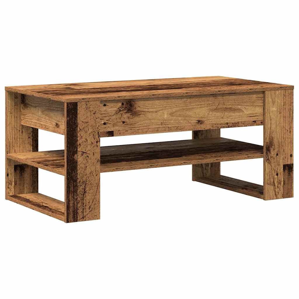 Salontafel Oud Hout 102 x 55 x 45 cm Bewerkt hout is nu te koop bij PeponiXL, paradijselijk wonen!