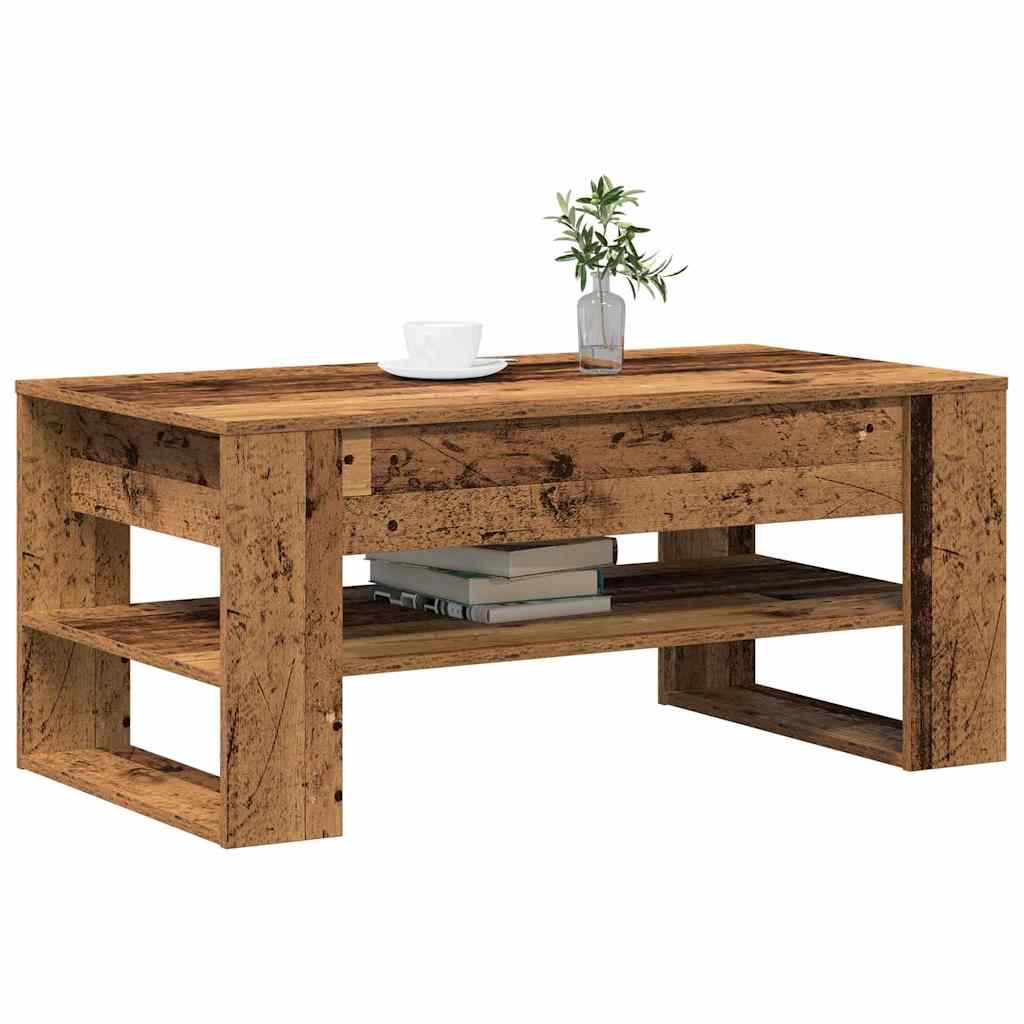 Salontafel Oud Hout 102 x 55 x 45 cm Bewerkt hout is nu te koop bij PeponiXL, paradijselijk wonen!