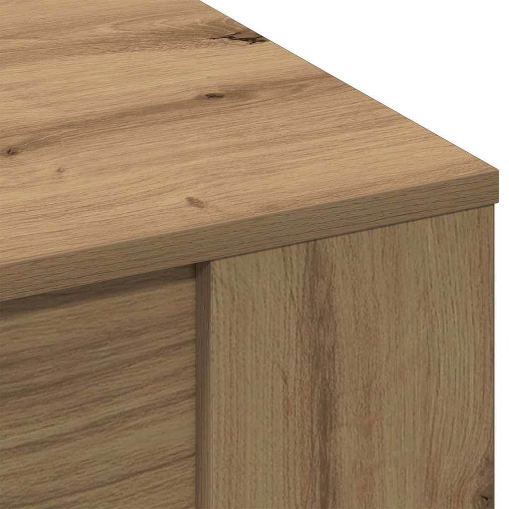 Salontafel Artisan Eiken 102 x 55 x 45 cm Bewerkt hout is nu te koop bij PeponiXL, paradijselijk wonen!