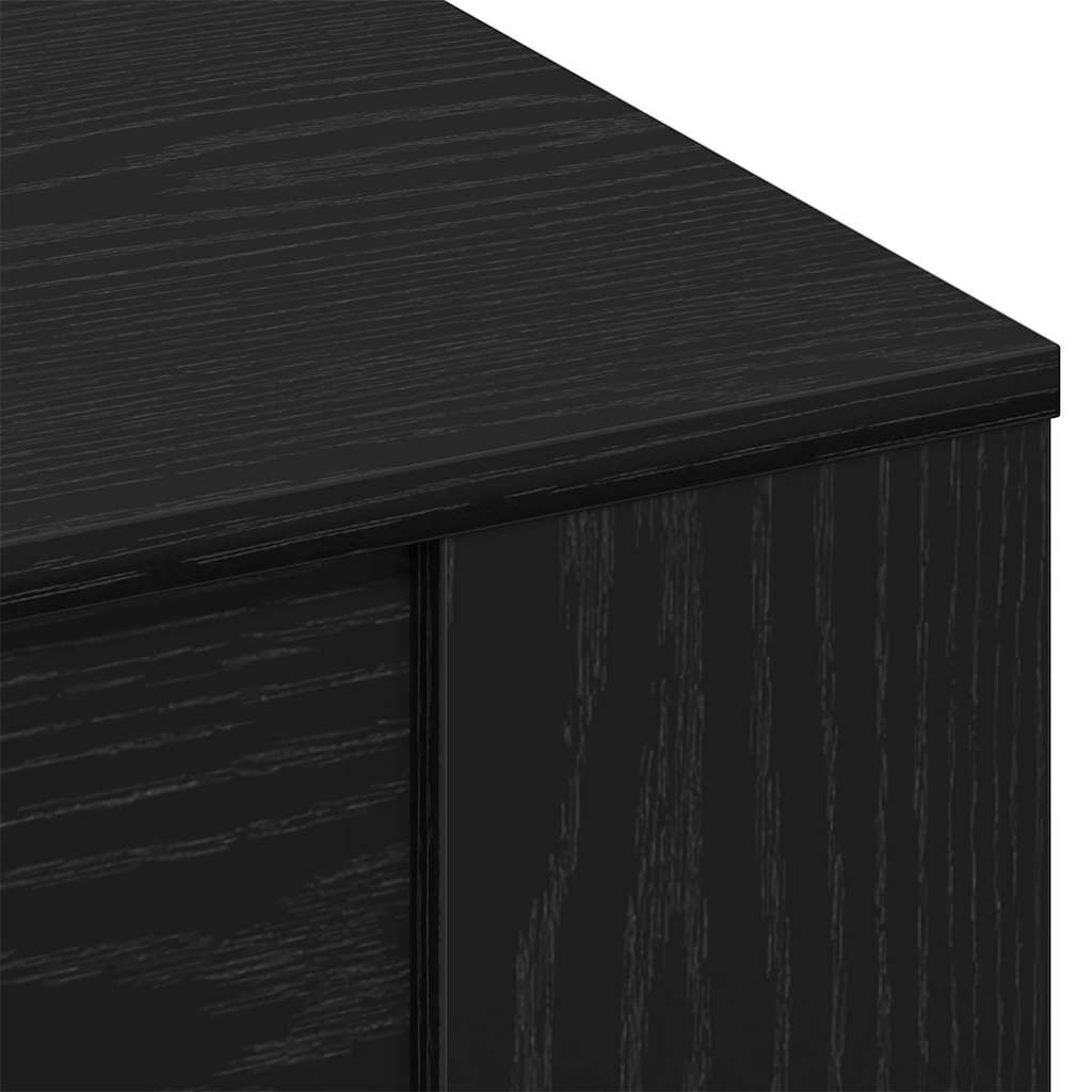 Salontafel Zwart Eiken 55,5 x 55 x 45 cm Bewerkt hout is nu te koop bij PeponiXL, paradijselijk wonen!