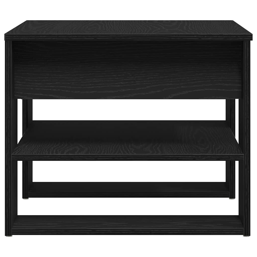 Salontafel Zwart Eiken 55,5 x 55 x 45 cm Bewerkt hout is nu te koop bij PeponiXL, paradijselijk wonen!