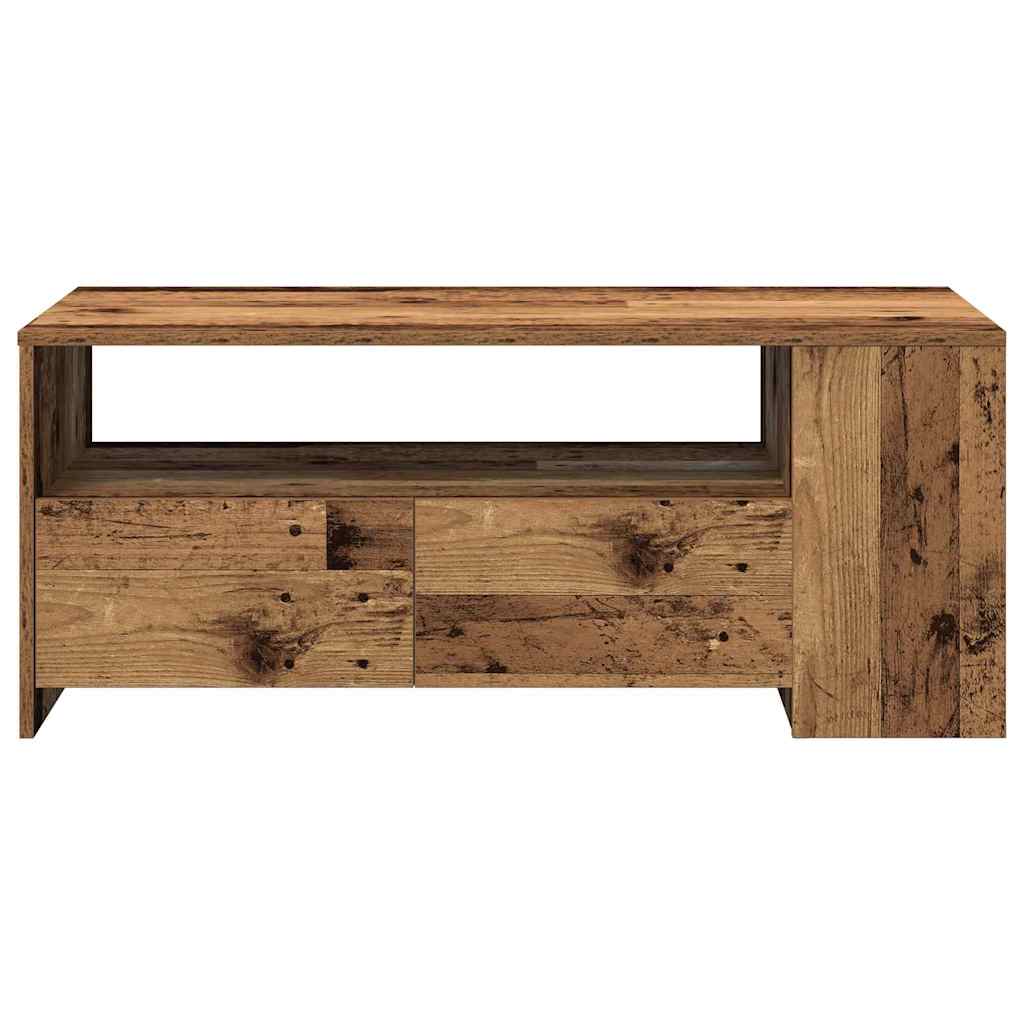 Salontafel met lade Oud Hout 102 x 55 x 43,5 cm Bewerkt hout is nu te koop bij PeponiXL, paradijselijk wonen!