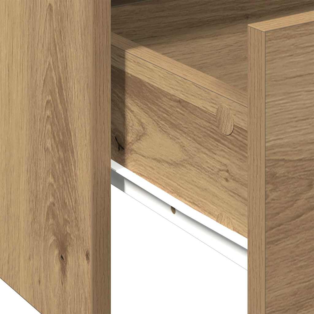 Salontafel Artisan Eiken 102 x 55 x 43,5 cm Bewerkt hout is nu te koop bij PeponiXL, paradijselijk wonen!