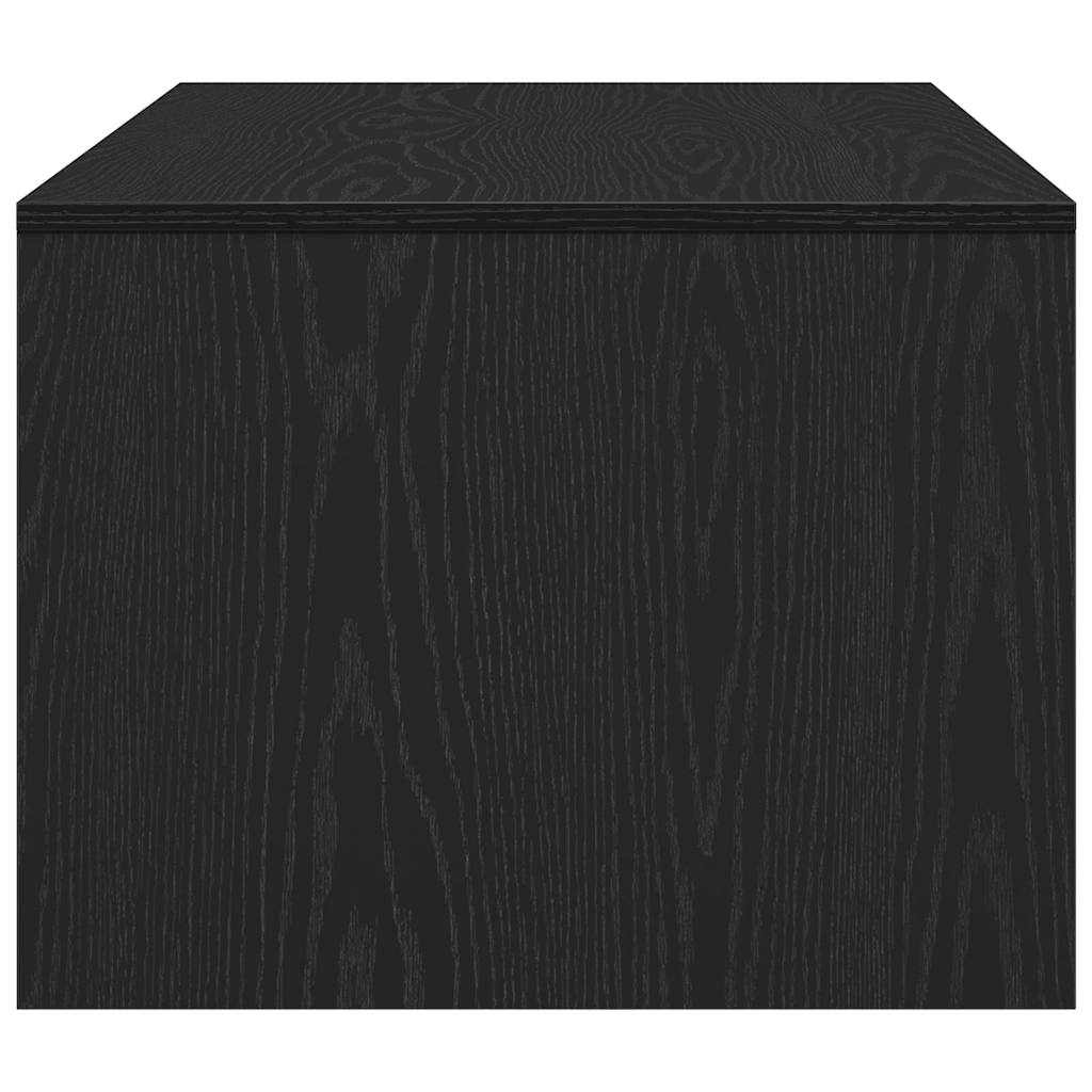 Salontafel met lade Zwart Eiken 102 x 55 x 43,5 cm Bewerkt hout is nu te koop bij PeponiXL, paradijselijk wonen!