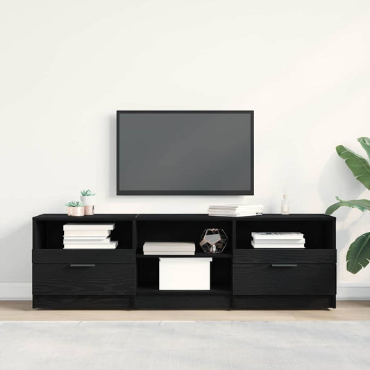 TV-kast met lade Zwart Eiken 150 x 33,5 x 45 cm Bewerkt hout is nu te koop bij PeponiXL, paradijselijk wonen!