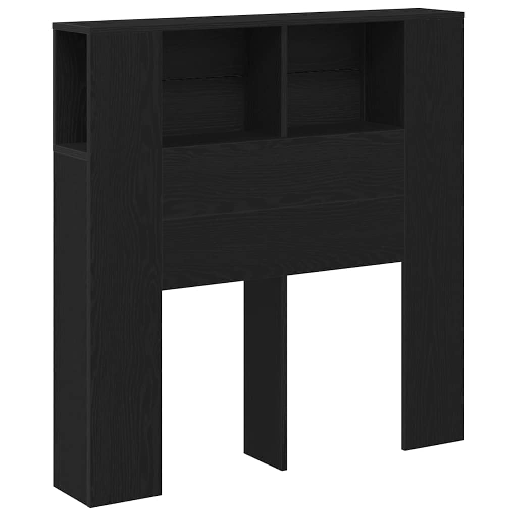 Hoofdeinde kas met plank met opslag Zwart Eiken Bewerkt hout is nu te koop bij PeponiXL, paradijselijk wonen!