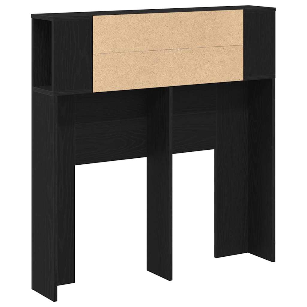 Hoofdeinde kas met plank met opslag Zwart Eiken Bewerkt hout is nu te koop bij PeponiXL, paradijselijk wonen!