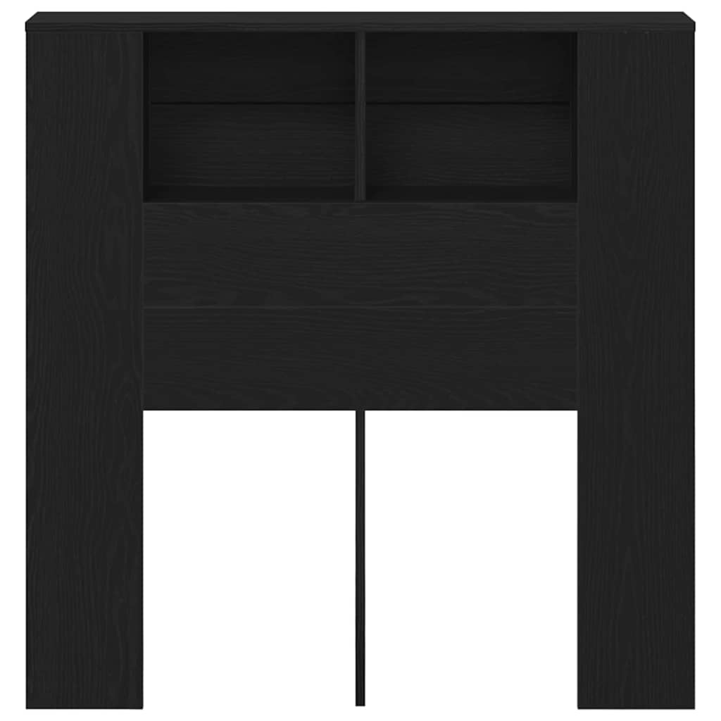 Hoofdeinde kas met plank met opslag Zwart Eiken Bewerkt hout is nu te koop bij PeponiXL, paradijselijk wonen!