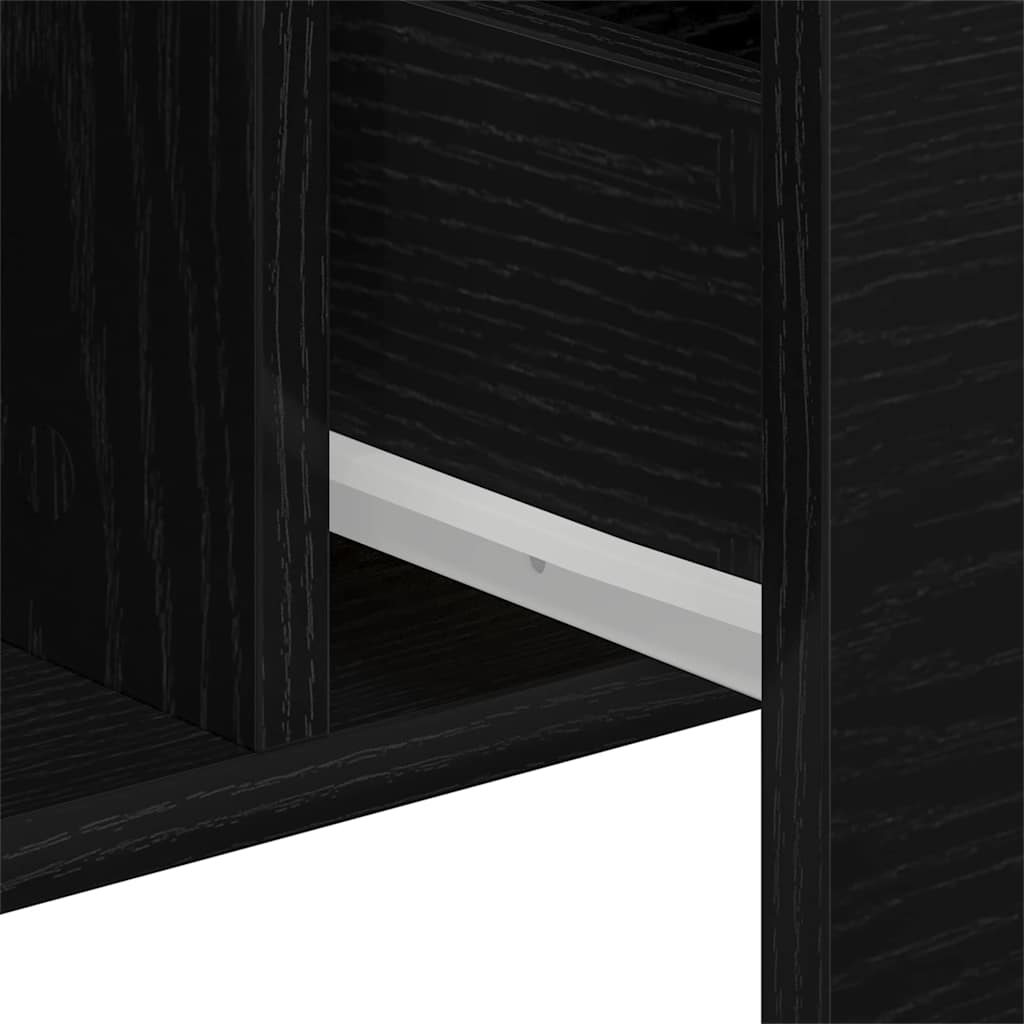 Dressoir met lade Zwart Eiken 100 x 36 x 60 cm Bewerkt hout is nu te koop bij PeponiXL, paradijselijk wonen!